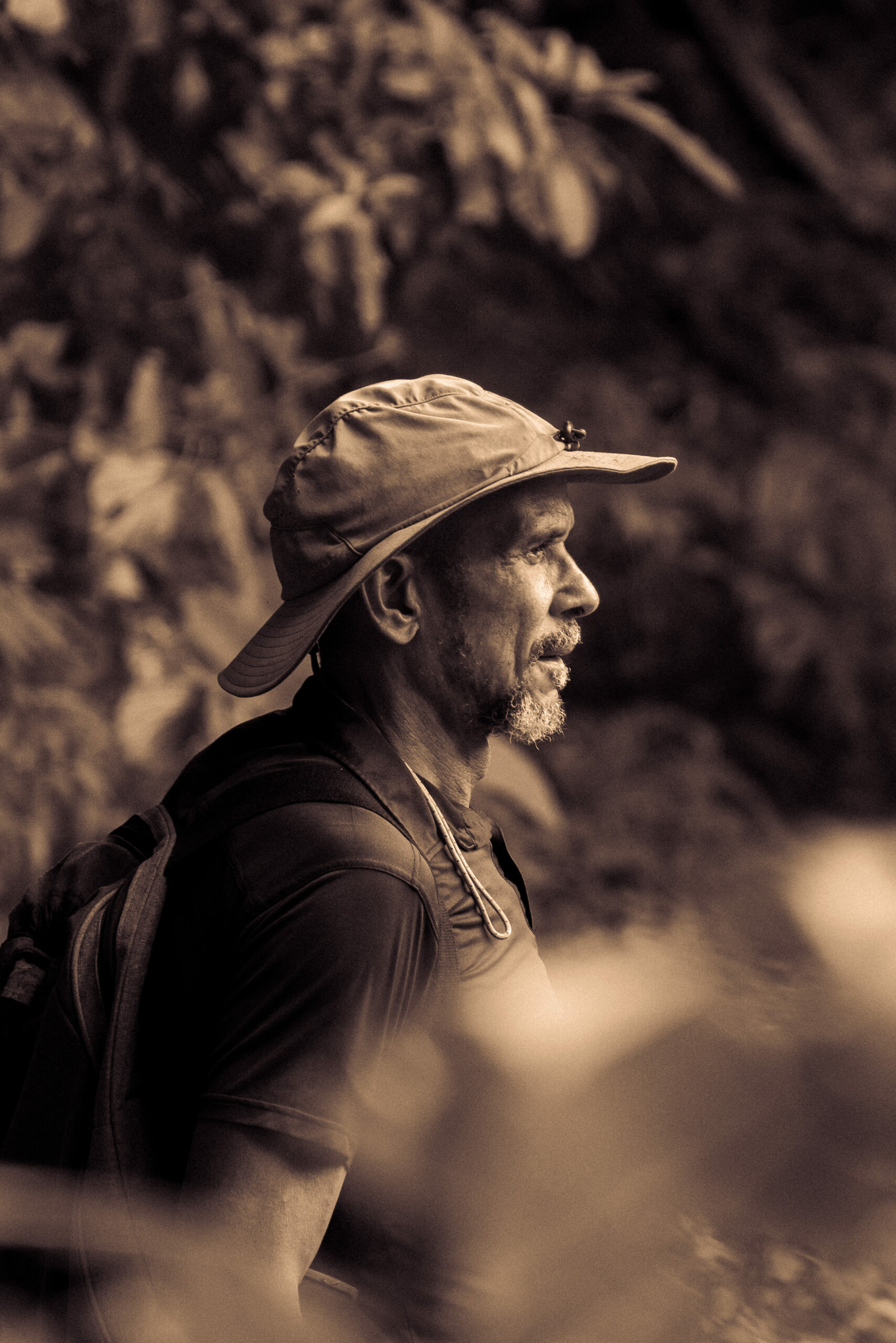 Photo de mon père en randonnée à Attila au Morne-Vert