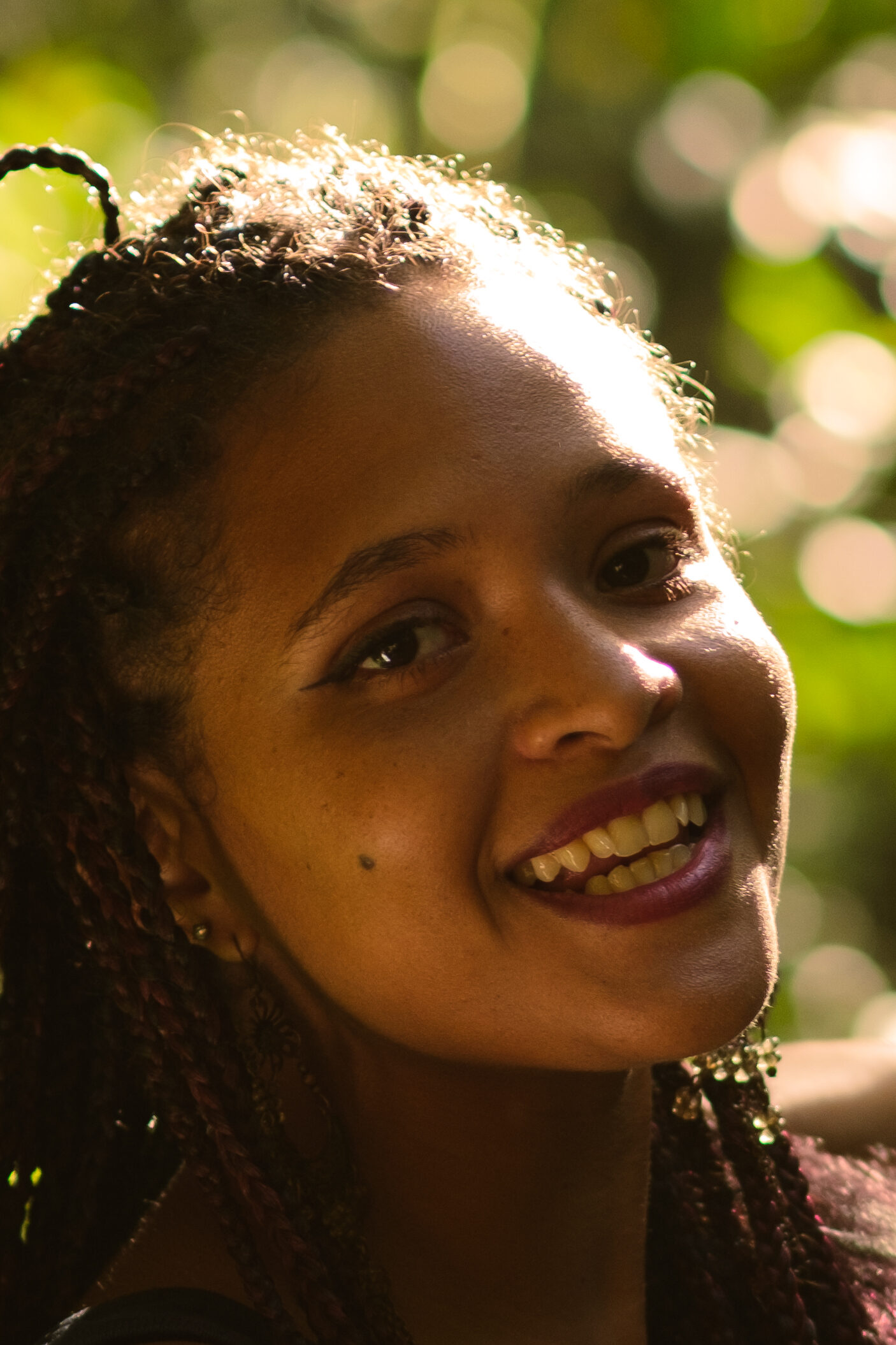 Portrait souriant de ma cousine à Attila