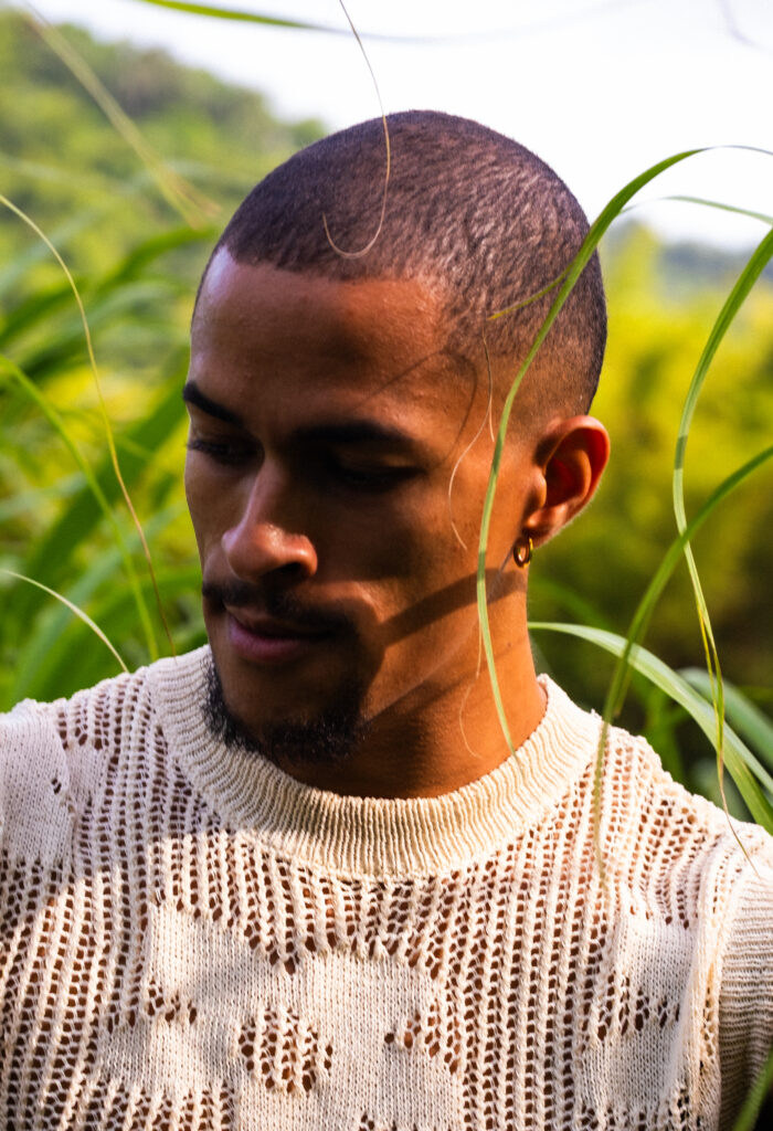 Portrait de William Productions dans un champ de cannes, Saint-Pierre, Martinique